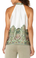 Liverpool Mock Neck Halter Top