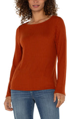 Liverpool Ribbed Long Sleeve Top