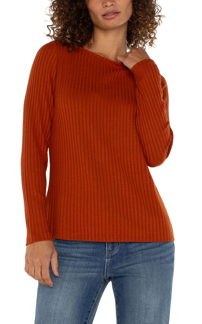 Liverpool Ribbed Long Sleeve Top