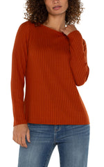 Liverpool Ribbed Long Sleeve Top