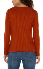 Liverpool Ribbed Long Sleeve Top