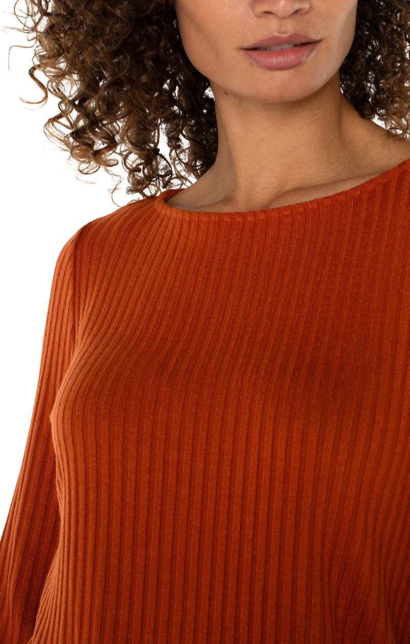 Liverpool Ribbed Long Sleeve Top