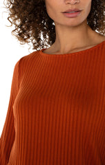Liverpool Ribbed Long Sleeve Top