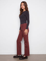 Charlie B. Cabernet Patch Pocket Flares