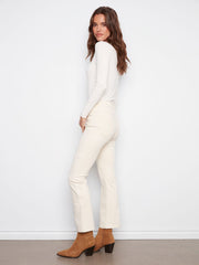 Charlie B, Twill Bootcut- Natural